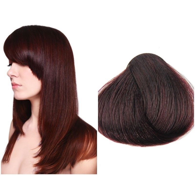 Vopsea de Par 4.6 Tehnica Permanenta - Fanola Color Cream Castaniu Rosu 100ml - Fanola - HNIcosmetice.ro