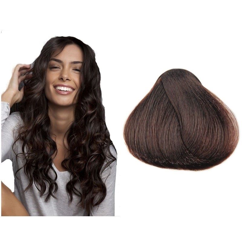 Vopsea de Par 5.03 Tehnica Permanenta - Fanola Color Cream Castaniu Cald Deschis 100ml  - Fanola - HNIcosmetice.ro