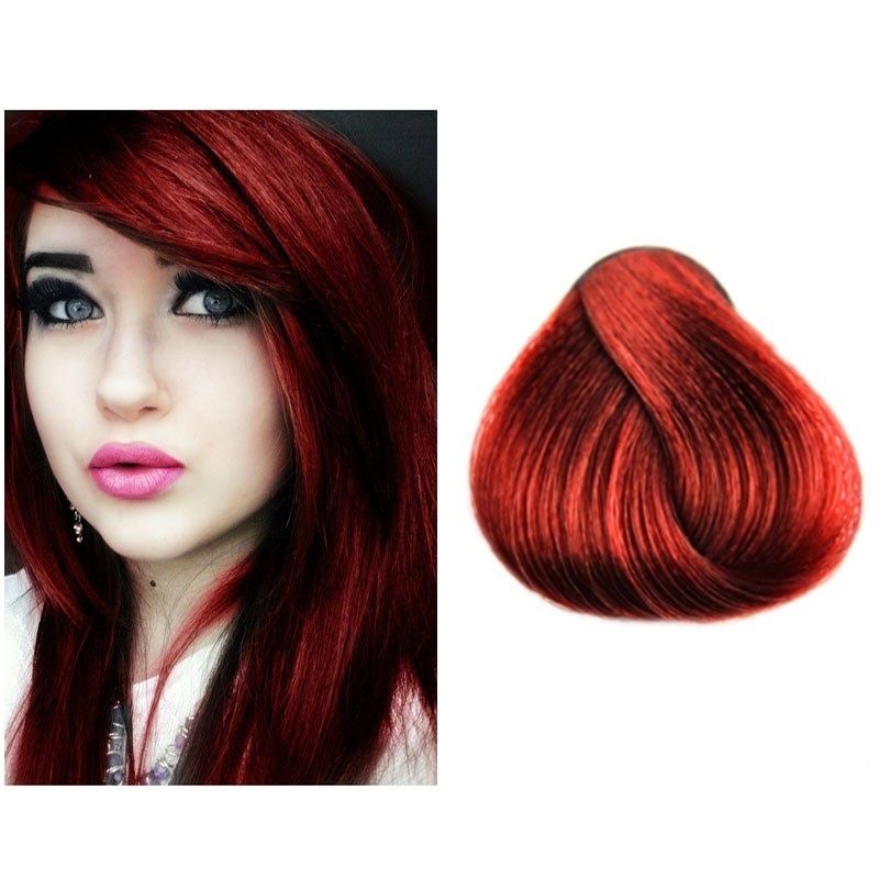 Vopsea de Par 6.66 Tehnica Permanenta - Fanola Color Cream Blond Rosu Intens Inchis 100ml - Fanola