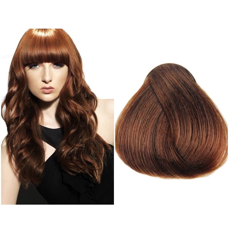 Vopsea de Par 7.34 Tehnica Permanenta - Fanola Color Cream Blond Auriu Cupru Mediu 100ml - Fanola