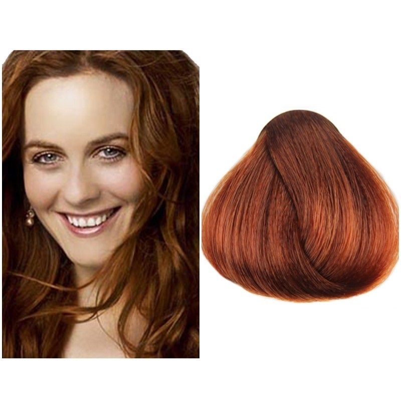 Vopsea de Par 7.43 Tehnica Permanenta - Fanola Color Cream Blond Cupru Auriu Mediu 100ml  - Fanola - HNIcosmetice.ro