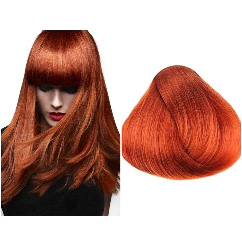 Vopsea de Par 8.44 Tehnica Permanenta - Fanola Color Cream Blond Cupru Intens Deschis 100ml- Fanola