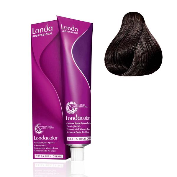 Vopsea de Par 4/07  Permanenta - Londacolor Castaniu Mediu Natural 60ml - Londa