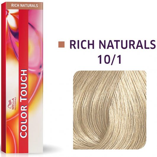 Vopsea de Par 10/1 Semi-Permanenta Fara Amoniac - Rich Naturals Color Touch Blond Luminos Cenusiu 60ml - Wella